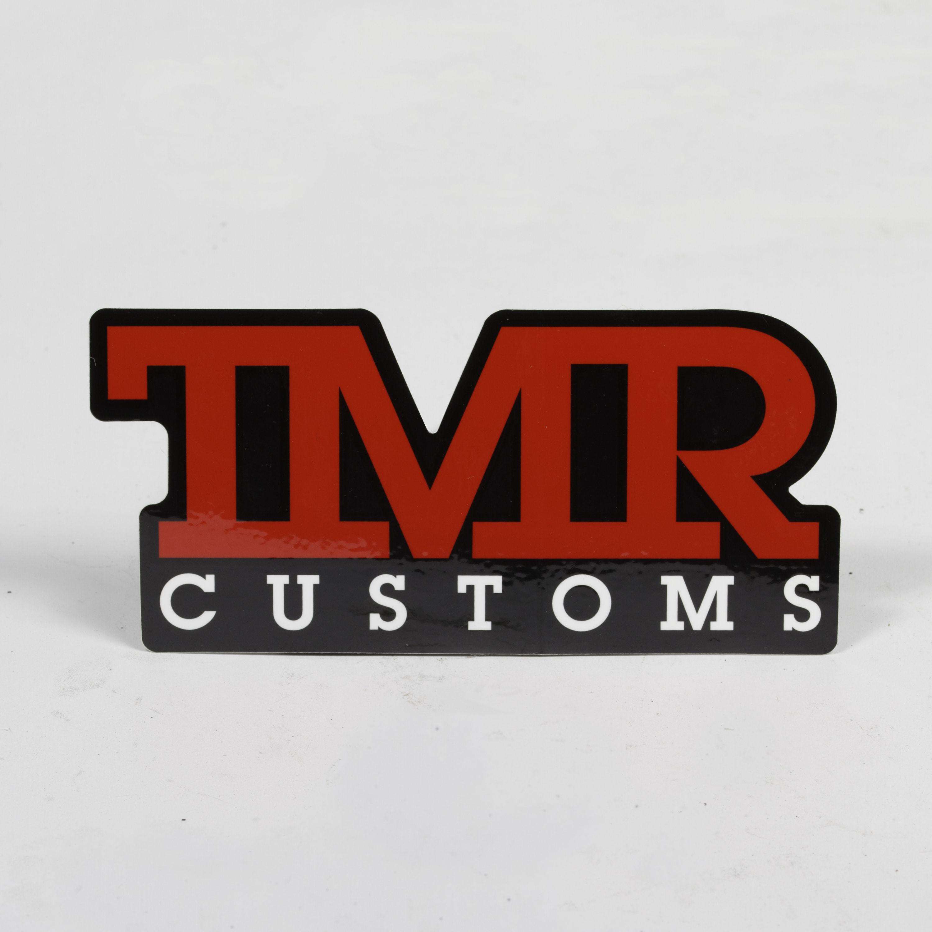 TMR Customs Signature Decal - Black & Red – TMR Customs USA
