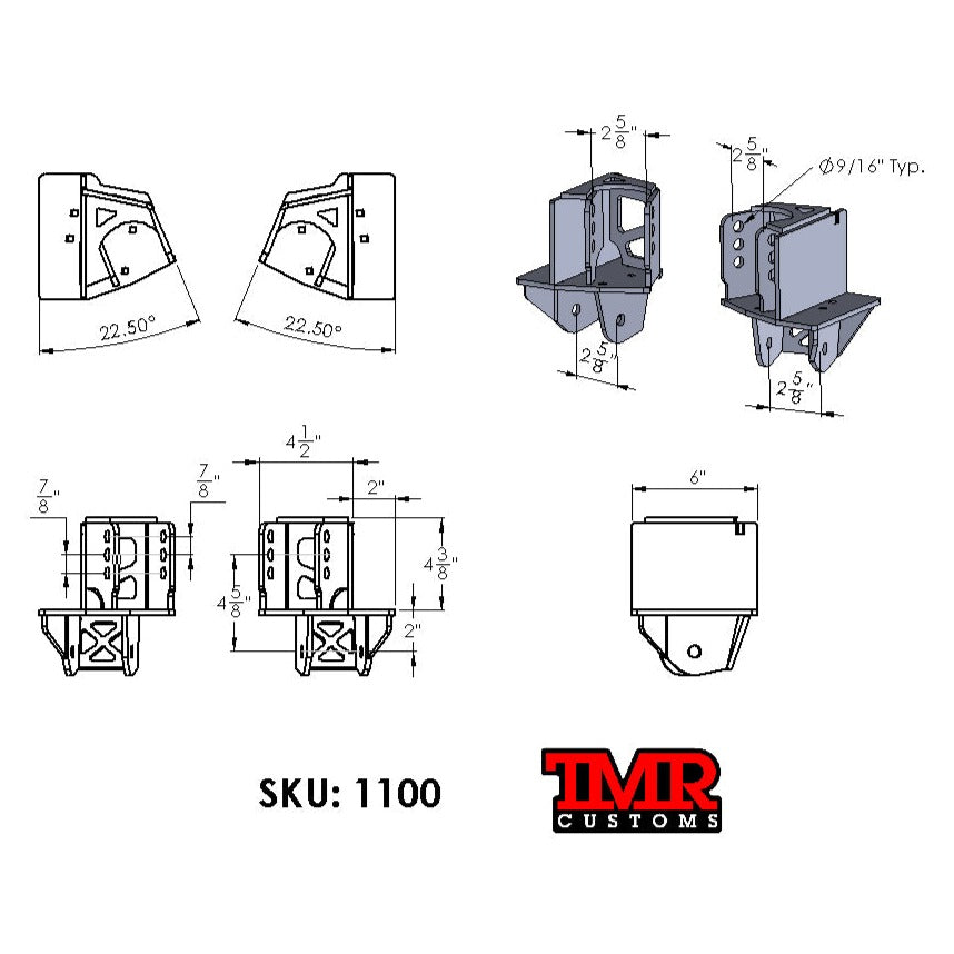 Frame Mounted 4 Link Brackets