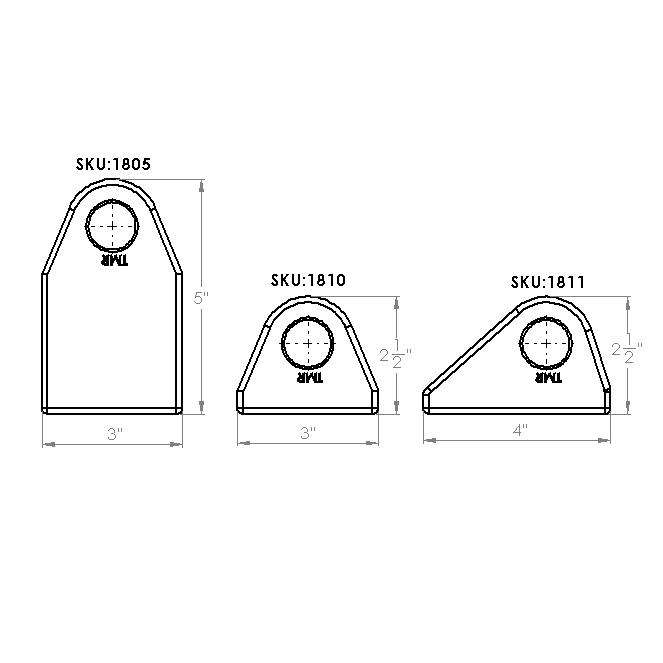 Weld On D-Ring/Shackle Mounts - Weld Thru