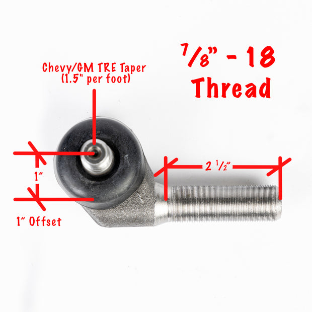 Offset Chevy "1 Ton" Tie Rod End - RH Thread