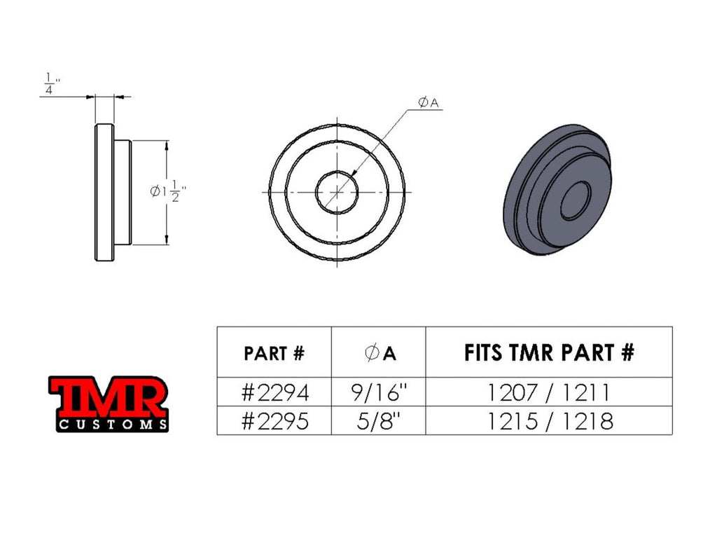 2.625" & 3" Aluminum Mockup Bushings