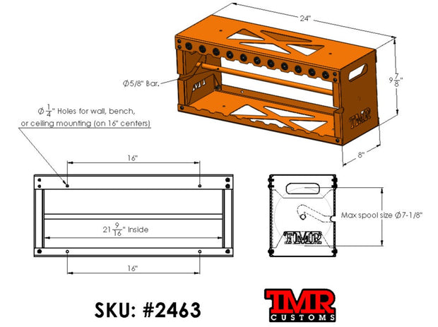 Wire Spool Organizer Rack – TMR Customs