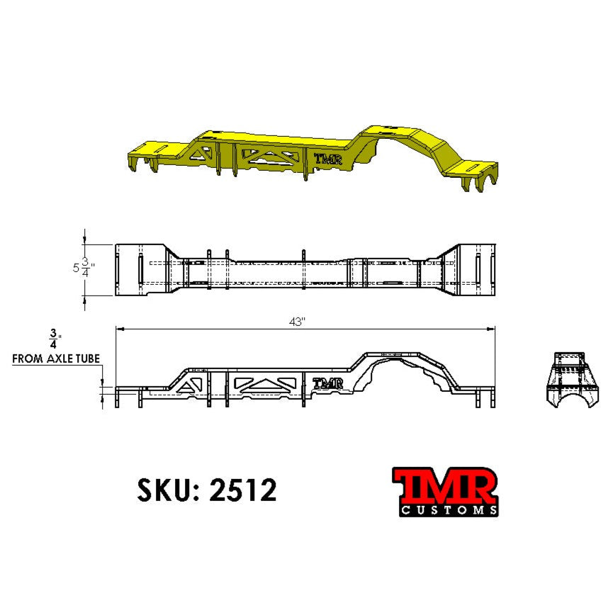 05+ Dana 60 LOW PROFILE FULL WIDTH Truss - FITS '05-'CURRENT FORD SUPER DUTY High Pinion