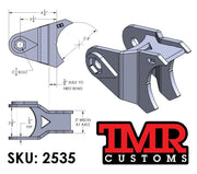 Universal DIY Traction Bar Brackets - Axle Mount (4" Tube)