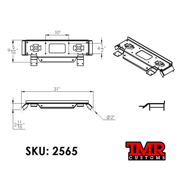 Universal Tube Chassis Winch Mount