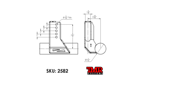 Adjustable Track Bar Bracket - Axle Mount - EXTENDED HEIGHT