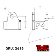 Axle Tube Shock Brackets (Perpendicular)