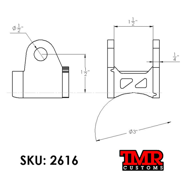 Axle Tube Shock Brackets (Perpendicular)