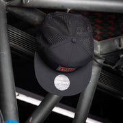 TMR Customs "GRIDROCK" - BLACK 7 Panel PERFORMANCE Flat Bill Hat