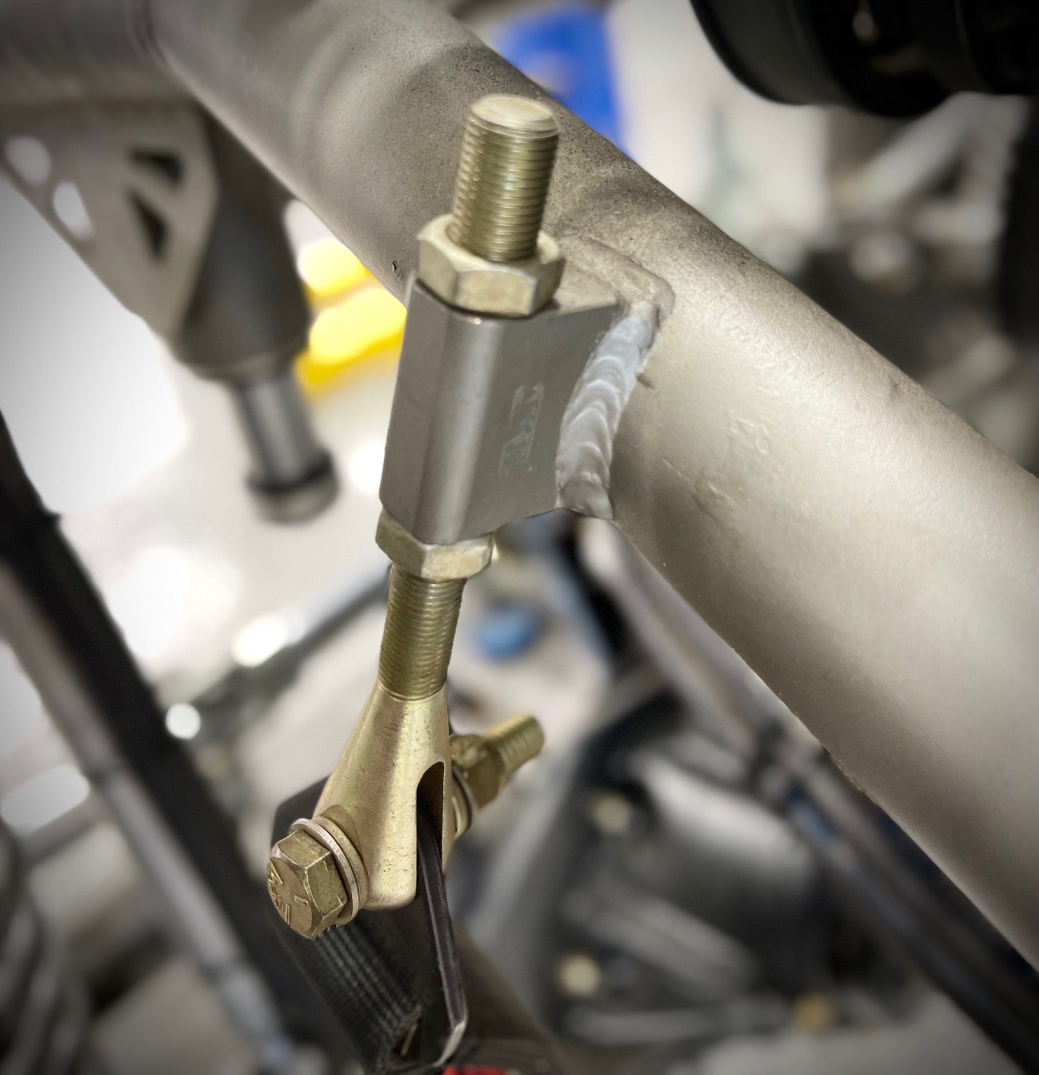 Limit Strap Clevis & Weld Block - Round Tube - Single Strap