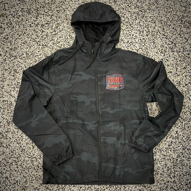 TMR Customs "RACING" Black Camo Windbreaker