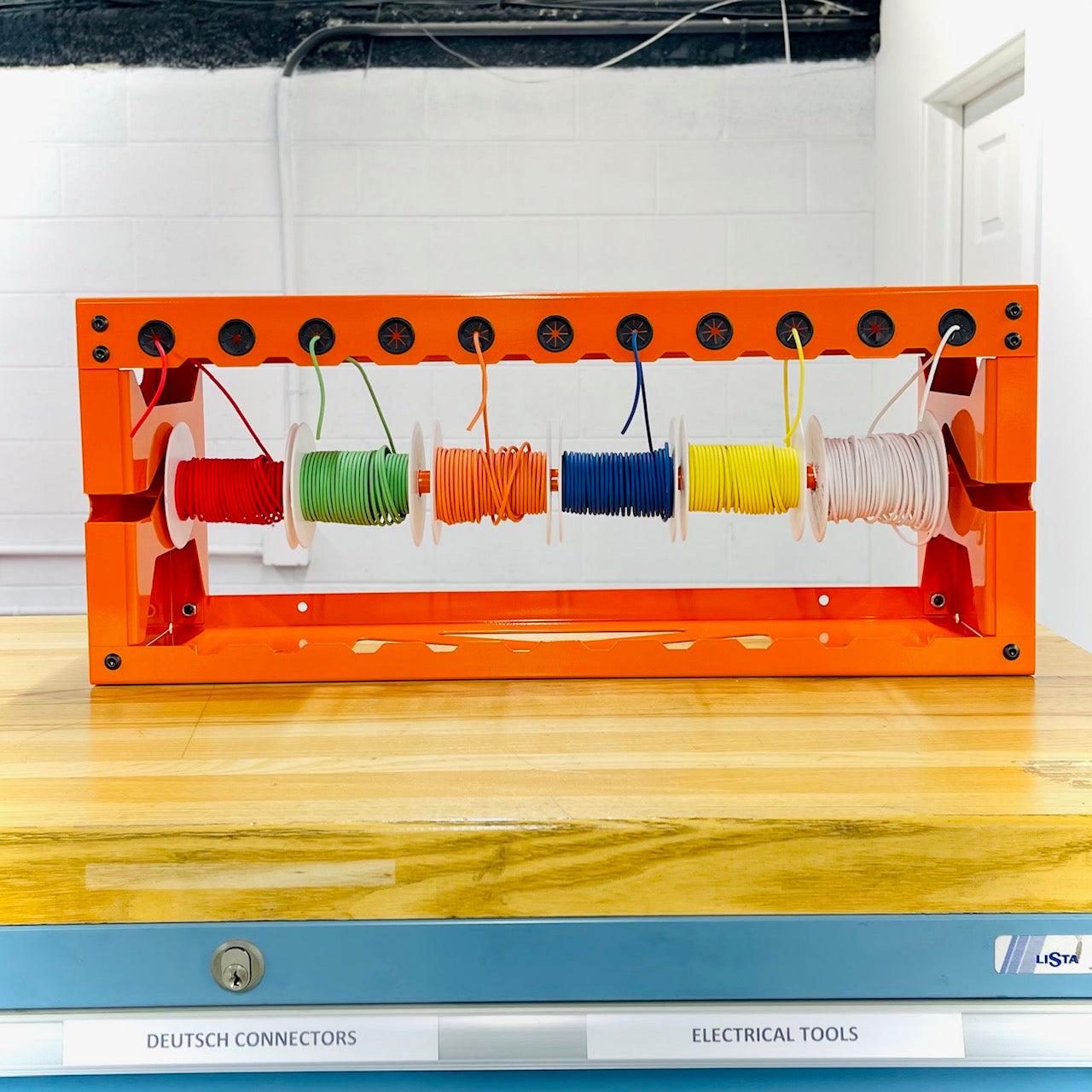 Large Wire Spool Organizer Rack
