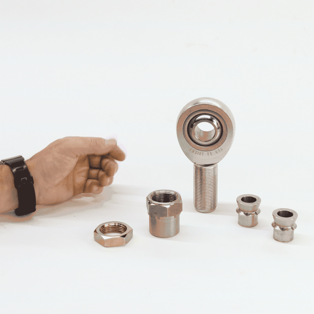 1-1/4” FK Rod End (Heim Joint) Package with Hex Tube Adapter