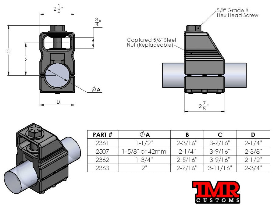 Double Shear Tie Rod Clamp - Hydraulic Assist