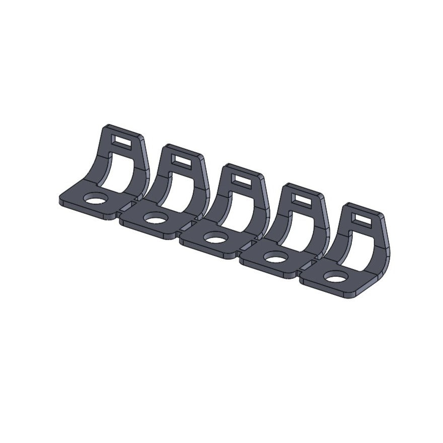 Stainless Steel Bolt On Zip Tie Tab/Cable Tie Tab - 50 Pack