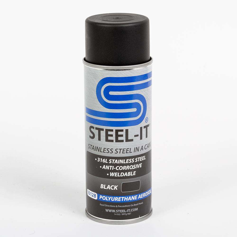 Steel-It Polyurethane Aerosol Paint - BLACK 1012D